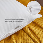 Oubonun 14 x 36 Throw Pillow Inserts, Firm and Fluffy Decorative Pillows for Couch Bed Sofa with Soft Cotton Cover White Cushion with Down Alternative Pack of 1