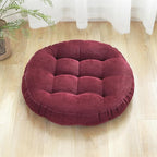 SK Studio Meditation Floor Pillow, Large Floor Cushions, Round Floor Cushion Seating for Adults Kids, Classroom Furniture Floor Pillow for Yoga Living Room, Wine Red, 13" W x 13" L (Pack of 1)
