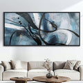 YDYSUNE Abstract Frame Wall Art Black and White Graffiti of Modem Minimalist Art Extra Large Canvas Wall Decor for Living Room Bedroom Decor Framed Pictures Artwork for Walls 70x31