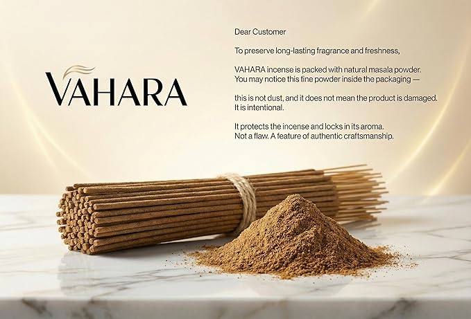 Premium Vahara Masala Incense Sticks – Whispers of Romance (6 Packs) | Handrolled Incense for Romantic Mood, Home Fragrance & Meditation