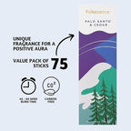 Folkulture Incense Sticks (75 Sticks) |8" Holy Palo Santo & Cedar Incense Sticks For Spritual, Inciensos para Sacar Malas Energias | No Charcoal,Organic,Non Toxic, 45 Mins, Long Burning Insence-Sticks