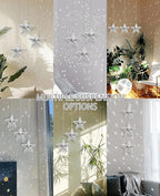 AceList Star Hanging Disco Ball Decor – Set of 3 Mirror Star Sun Catchers, 5.9" Sparkle Ornaments for Window, Bedroom, Gift or Christmas Decorations, Unique Mirror Disco Ball Decorations for Home