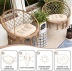 Tiita Outdoor Cushions Square Floor Pillow Thicken Tufted Seat Pad Large Floor Cushion for Yoga Meditation Living Room