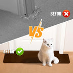 Uross Carpet Protector for Pets -3.6FT Brown Round Corner Plastic Carpet Protector, Under Door Cat Carpet Protector for Doorway, Anti Cat Scratch Carpet Protector Mat, Stop Cats from Scratching Carpet