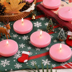 3 inch Floating Candles 30 Packs Pink Floating Candle for Centerpieces 8-9 Hours Floating Candles 3” Water Candles for Cylinder Vases, Pool, Wedding, Valentine's