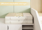 Vailando Under Bed Storage Containers, 6 Inches Tall 60L Underbed Storage Bins with Sturdy Handles and Sidewalls, Closet Organizer for Clothes, Blankets, Seasonal Items, Beige, 2-Pack