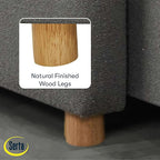 Serta® Corwin 36" Convertible Accent Chair, Dreamcoil® Comfort, FingerGuard® Pinch Point Protection, Polyester Boucle Fabric, Gray