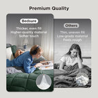 Bedsure Queen Comforter Set - 7 Pieces Reversible Forest Green Bedding, Queen Size Bed Set for All Seasons, Bed in a Bag with Down Alternative Comforter, Sheets, Pillowcases & Shams
