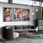 Novatique Graffiti Canvas Wall Art Street Canvas Wall Decor Colorful Pictures Prints Boy and Girl Paintings for Living Room Bedroom,24" x 36" x 3pcs