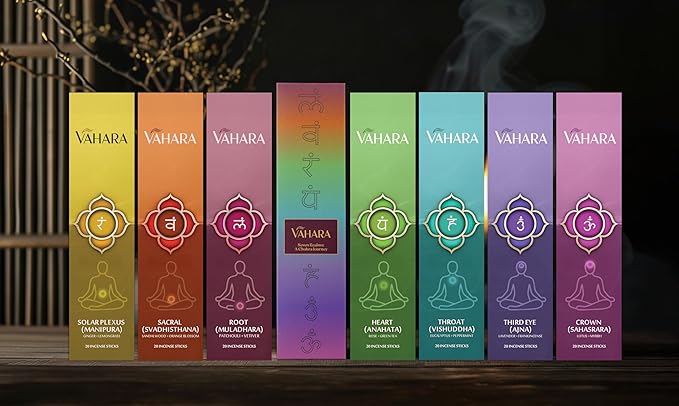 Masala Incense Sticks – Seven Realms: A Chakra Journey | 7 Divine Fragrances for Energy Balance & Meditation | 100% Natural Hand-Rolled Masala Incense Sticks | Premium Aromatherapy Gift Set