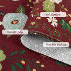 U'Artlines Red Christmas Runner Rug for Hallways,2'6" x 8'Colorful Floral Carpet Soft Non Slip Washable Floor Carpet Runners for Entryway Laundry Room Bathroom (Red)