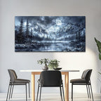 FUHAIHUA Large Canvas Wall Art For Living Room Wall Decor For Bedroom Office Decoration Black And White Wall Painting Forest Landscape Picture Hotel Artwork Poster Home Decor Ready to Hang 30X60 In