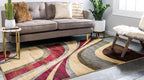 Unique Loom Barista Collection Area Rug - Ngada (5' 3" x 8' Rectangle, Beige/ Red)