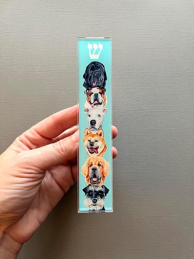 Dog Mezuzah, Scroll Case, Acrylic/Aluminum Waterproof, Jewish Gift, Housewarming, Engagement (No Scroll)