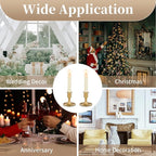 Sziqiqi 6pcs Gold Candlestick Holder for Wedding Centerpiece Small - Candle Holders for Taper Candles Table Centerpieces Alloy Candle Stick Holders for Fireplace Mantle