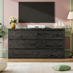 GarveeHome 6 Drawer Dresser for Bedroom, Wide Wood Chest of Drawers Handle Free, Large Modern Dresser Storage Cabinet for Living Room, Hallway Entryway