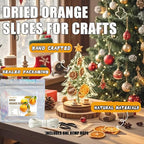 Dried Orange Slices Strong Aroma Dehydrated Orange Slices for Cocktails, Tea, Winter Recipe, Simmering Potpourri-Citrus Wheels for Festive Decor/Crafts/Garland 100% Natural & No Additives 7.05oz/200g