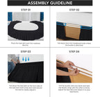 Utopia Bedding Full Elastic Bed Ruffle - Easy Wrap Around Ruffle - Microfiber Bed Skirt with Adjustable Elastic Belt 16 Inch Tailored Drop - Hotel Quality Bedskirt, Fade Resistant (Full, Black)