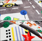 5x7ft Kids Town Road Play Rug - Car Playmat, Kids Rugs for Playroom Car Mat Town City Road Traffic Rugs, Extra Large Boys Kid Cars Track Play Rug (Style Five, 78.7X 59 INCH)