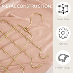ZEDODIER Tank Top Hanger Space Saving, Bra Hangers for Closet Organizer, Hanging Bra Organizer Tank Tops Holder with 8 Hooks, Metal Closet Organizers and Storage Small Space Solutions, Gold