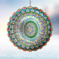 Mandala Rich Love Wind Spinner - 3D Kinetic Wind Spinners | 12″ Laser Cut Stainless Steel Hanging Sculpture & Catcher for Outdoor Garden Yard Decor | Mandala Gifts for Mom, Dad, Women, Men