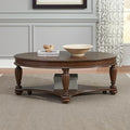 Liberty Furniture Allington Oval Cocktail Table for Living Room - Satin Sienna