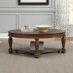 Liberty Furniture Allington Oval Cocktail Table for Living Room - Satin Sienna