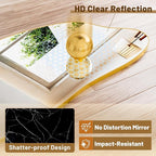 Antok Full Length Mirror, 76"x36" Floor Mirror with Stand, Standing Hanging Leaning Irregular Mirrors for Bedroom Living Room Entryway, Cloud Shaped, Golden