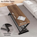 LVB Entryway Bench, Indoor Shoe Bench with Storage and Seating, Wood Metal Storage Bench for Bedroom Living Room, Farmhouse Shoe Rack Bench for Sitting in Hallway Foyer Entrance, Rustic Oak, 47 inch