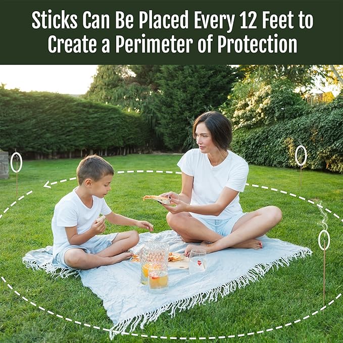 Farm Raised Candles Mintronella Citronella & Peppermint Mosquito Repellent Incense Sticks – 100 Pack – USA‑Made Natural Bug & Insect Repellent – Outdoor Camping, Patio Decor – No‑See‑Um & Gnats, Fly's