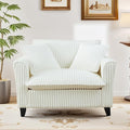 ERYE Living Room Accent Chair, Modern Corduroy Upholstered Chair Wider Seat Cushion Leisure Armchair W/2 Pillows and Removable Cover for Home Apartment,Bedroom,Office