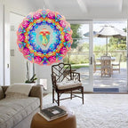 Wind Spinner Outdoor Metal Jellyfish 12inch 3D Stainless Steel Garden Sculpture 3D Wind Spinner Hanging Yard Garden Decor Gifts Indoor/Outdoor Décor