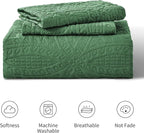 Love's cabin Quilts for Queen Bed Olive Green Bedspreads - Soft Bed Summer Lightweight Bedspread Comforter - Modern Style Coin Pattern Coverlet for All Season - 3 Pieces (1 Quilt, 2 Pillow Shams)
