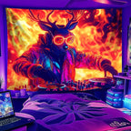 NYZE Deer Tapestry for Bedroom, Music Wall Tapestry, Party Decor Glow in the Dark Room Decor Tapestries, Cool Galaxy Planet Wall Hanging, Wall Hanging for Room Dorm 79in×59in