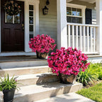 INSPRING Faux Bougainvillea Artificial Flowers for Outdoors Spring Outside Decor, 4 Bundles UV Resistant Realistic Fake Plants Silk Flowers for Porch Patio Window Outdoor Planter Garden Home, Hotpink