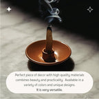 Luna Sundara Authentic Peru Pottery Palo Santo Stick Holder and Incense Holder with 5 Palo Santo Sticks Handmade Ceramic Smudge Bowl Sage Holder Brown Gift Set