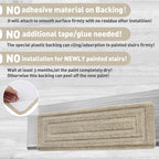 PURE ERA Bullnose Carpet Stair Treads Set Tape Free Non-Slip Indoor Stair Protectors Pet Friendly Rugs 9.5" x 30"(2 Pieces,Cream Gray Rectangular)