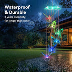 Wind Chimes,Hummingbird Solar Wind Chimes for Outside, Memorial Wind Bell for Garden/Patio Mobile Decorative Thanksgiving Gifts for Mom, Wife, Grandma Neighbors(Green 28")