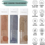 Folkulture Incense Sticks (120 Sticks) | Set of 6 Premium Incense For Manifesting, Aromatherapy, Gifts | No Charcoal,Organic, Non Toxic, 45 Mins, Long Burning Frankincense, Coffee, Mint Insence-Sticks