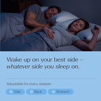 DreamyBlue Signature Pillow w/Adjustable Loft • Shredded Memory Foam Fill • Neutral Alignment for Side, Back, and Stomach Sleepers • Washable Bamboo Rayon Cover • CertiPUR-US Certified Foam (Queen)