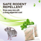 Peppermint Oil Mouse Repellent Pouches - 35% Mint & 5% Cinnamon - Natural Effective Rodent Deterrent for House, RV, Car Engines, Garage & Attic - Long Lasting, Pet & Kids Safe (8 Pack)