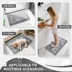 Yimobra Chenille Bathroom Rugs Non Slip, Extra Thick Soft Absorbent Bath Rug 31.5x20 Inch, Machine Washable Quick Dry Bath Mat for Bathroom Floor, Tub and Shower, Home Decor Accessories, Light Grey
