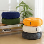 6" Washable Floor Pillow Cushion for Adults, Meditation Cushion Pillow, Large Round Floor Sitting, Removable Tufted Corduroy Cover, for Tatami Living Room or Yoga, 22x22 Inch, 2Pack, Machine Washable