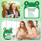 LEJIAJINW Funny Handmade Frog Gifts for Sister Christmas, Best Sister Christmas Birthday Gift, from Brother/Sister, Inspirational Encouragement Frog for Women Friends Bestie, I Love You, Just Because