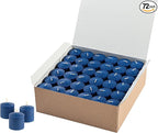 Candle Charisma Blue Unscented Votive Candles - 10 Hour Burn time - Set of 72 for Dinner, Wedding, Halloween and Holiday Decorations
