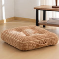 Washable Floor Pillow Cushion for Adults, Meditation Cushion Pillow, Removable Tufted Blended Corduroy Cover, Large Square Floor Sitting for Tatami Living Room or Yoga, 22x22 Inch, Machine Washable