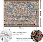 Lunerfex Tree of Life Wall Tapestry - Vibrant Folk Art & Botanical Wall Hanging for Bedroom and Living Room Decor - Boho Nature Tapestries 60"x44"