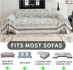 HAOMAIJIA Non Slip Couch Cover Sofa Covers for 3 Cushion Couch Washable sectional Couch Covers for Dogs pet Furniture Protector Couch Cover Blanket for Living Room (MR-Black, 71"x118")