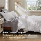 Bedsure Luxury Waffle Duvet Cover King Size - Textured Duvet Cover Set, Soft, Breathable Bedding Set (104"x90") with 2 Pillow Shams for All Season, Pure White, Comforter Not Included