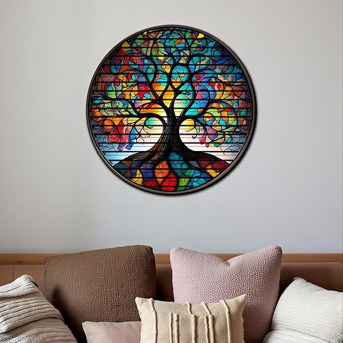 Tree Of Life, Carved Wood Wall Art, 3D Wall Decor, Home Decor, Housewarming Gift, Wall Hangings, Round Wall Art, Wooden Wall Decor,Home Art, Home Decor